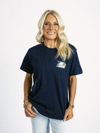 Navy 'The Run' Tee