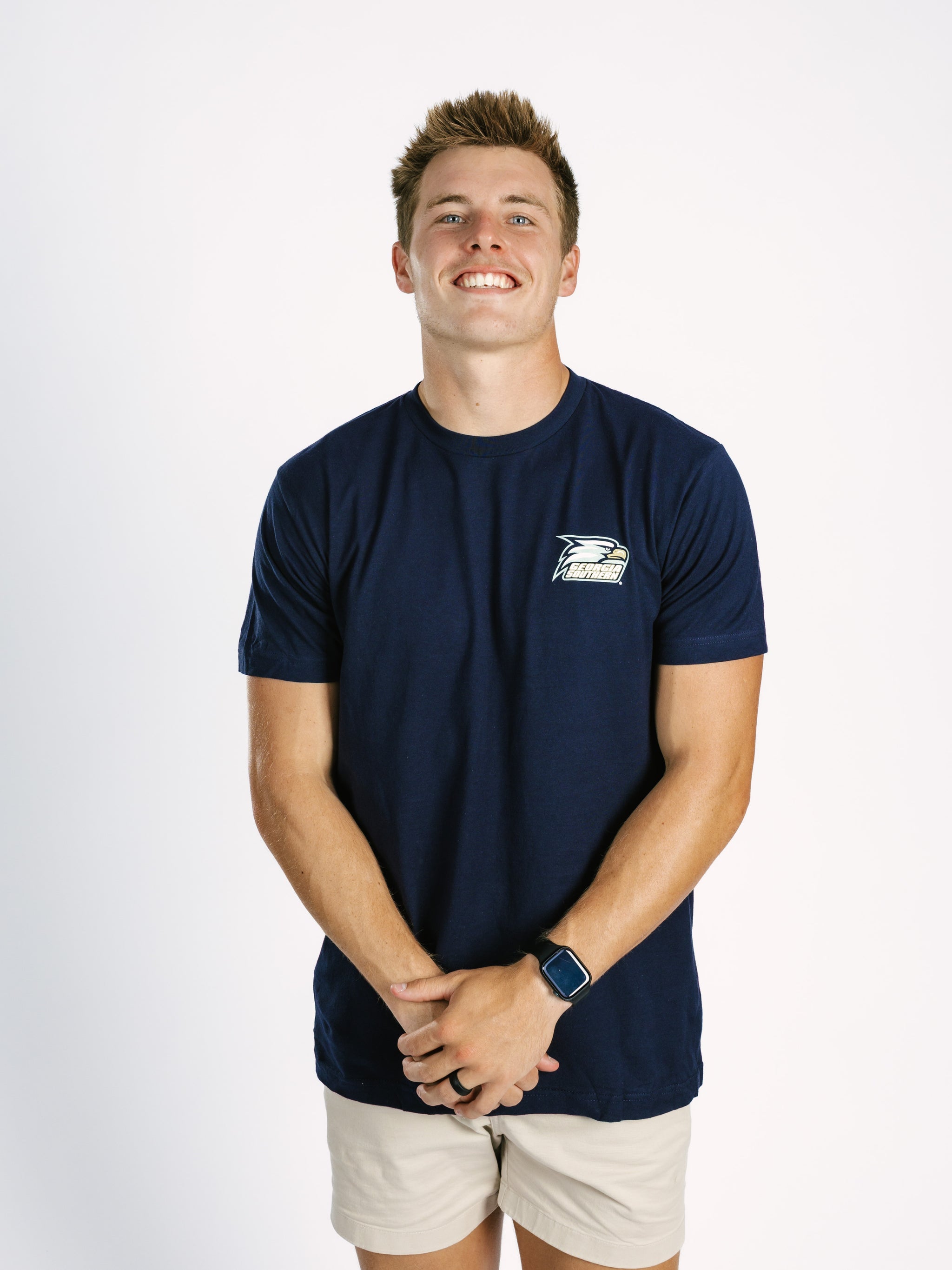Navy 'The Run' Tee