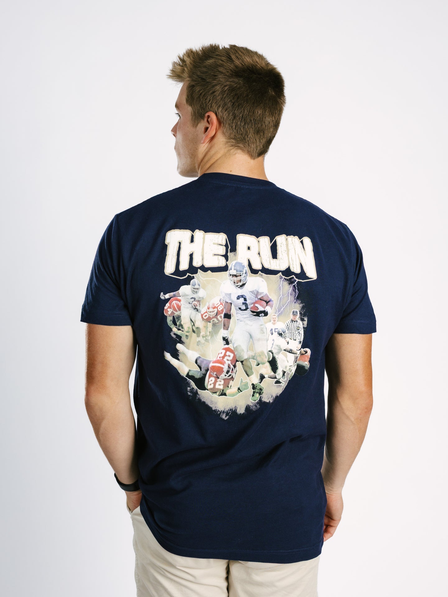 Navy 'The Run' Tee