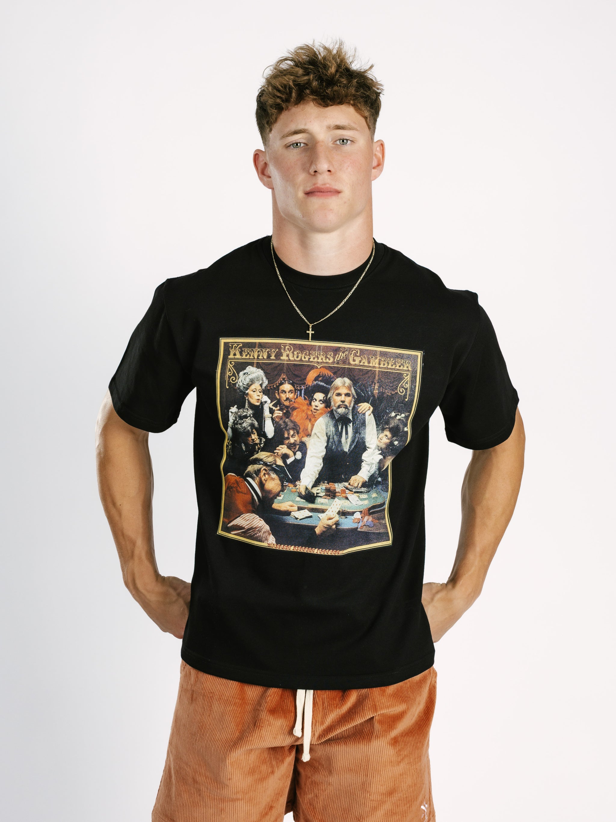 Black 'The Gambler' Boxy Tee