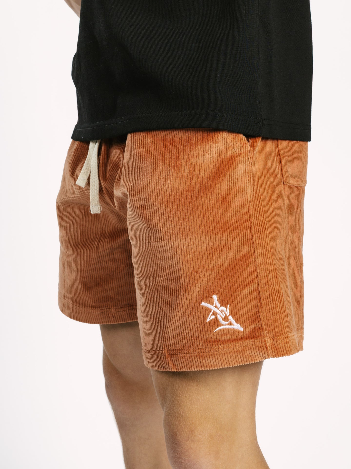 Burnt Orange Corduroy Shorts