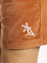 Burnt Orange Corduroy Shorts