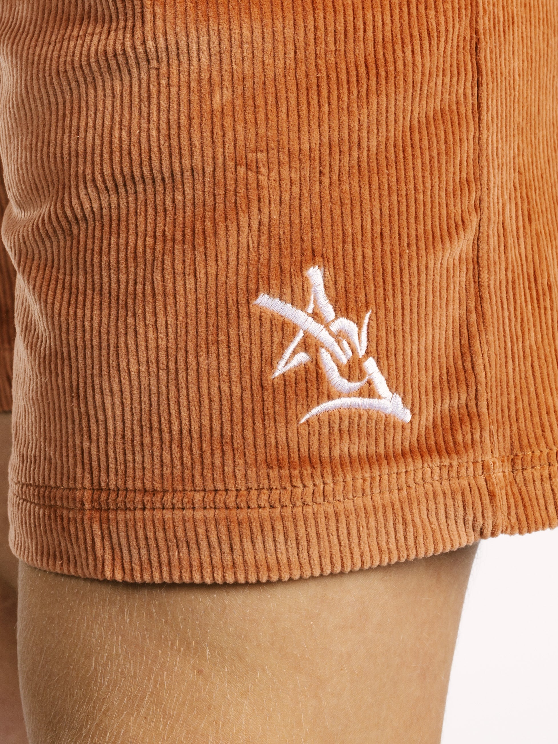 Burnt Orange Corduroy Shorts