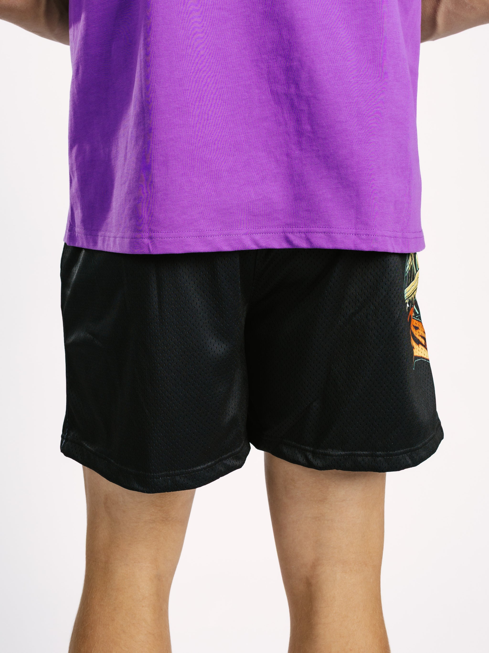 Black AG Graphic Mesh Gym Short