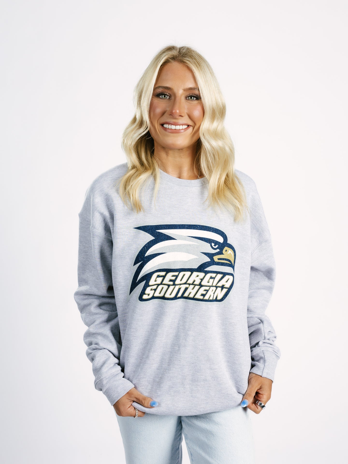 Grey Eagle Head Crewneck