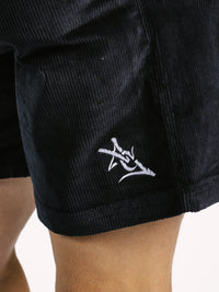Black Corduroy Shorts