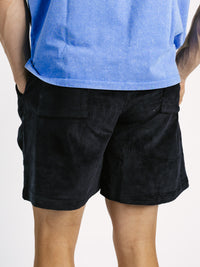 Black Corduroy Shorts