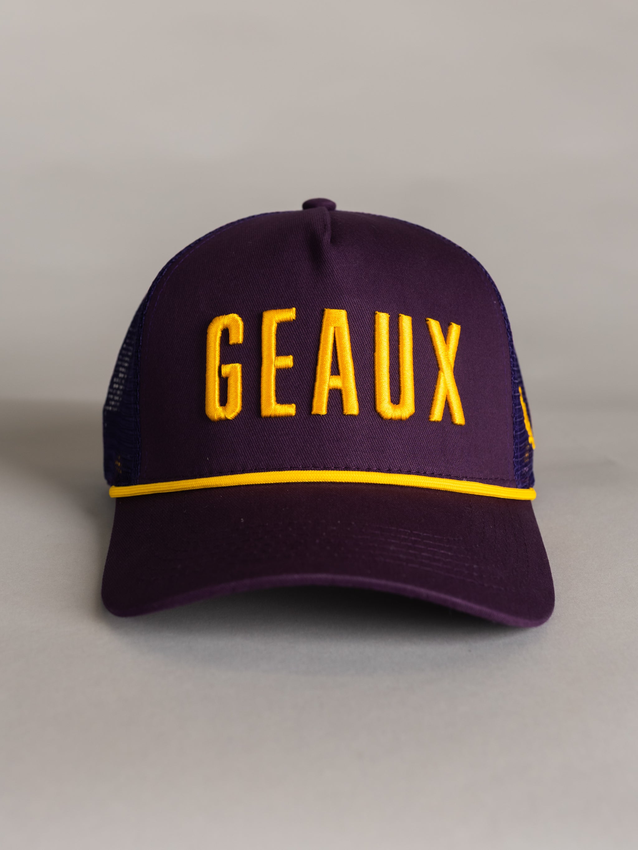 Purple 'Geaux' Mesh Hat