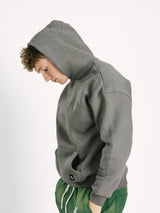 Solid Gray Labeled Hoodie