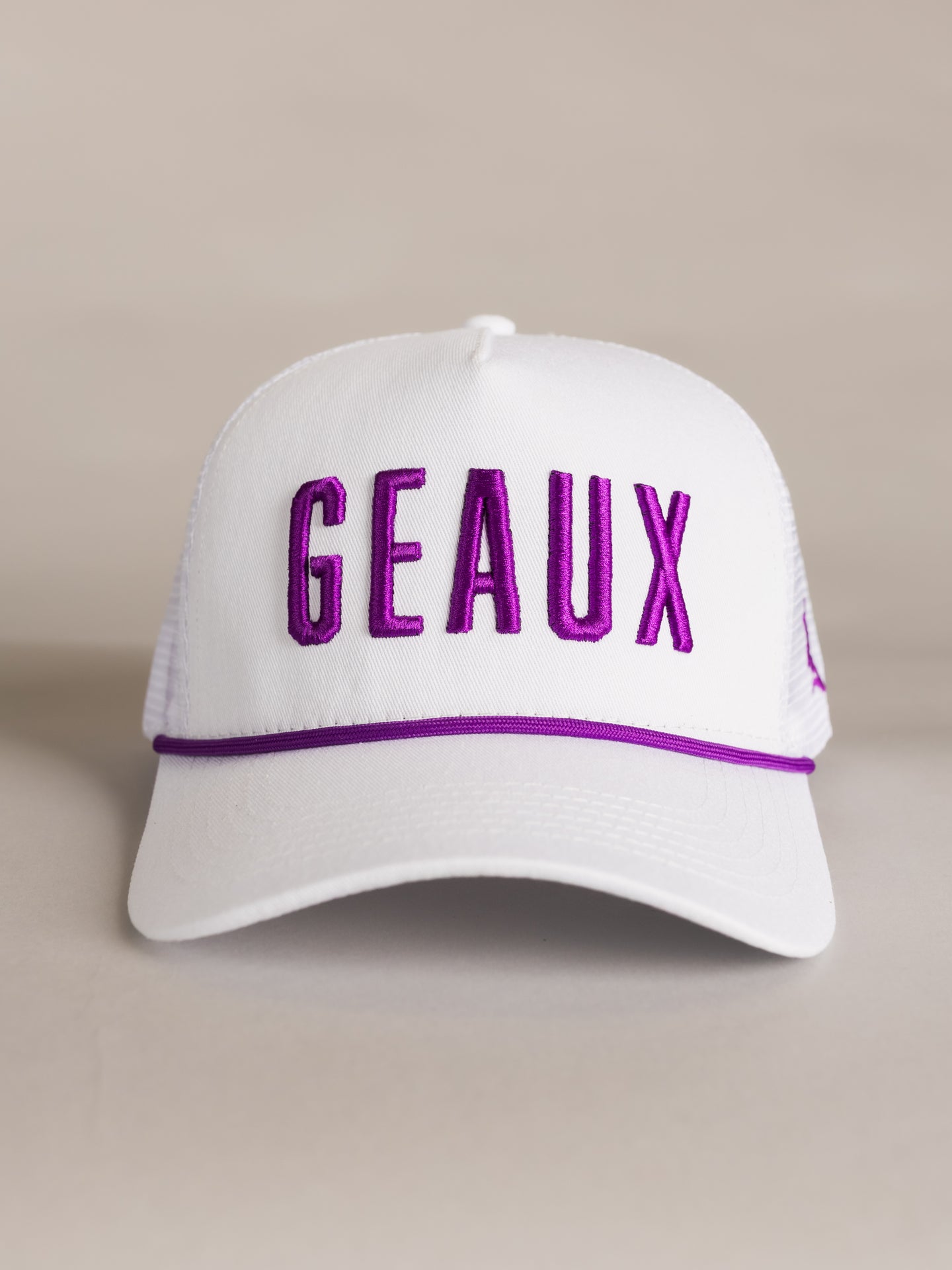 White 'Geaux' Mesh Hat