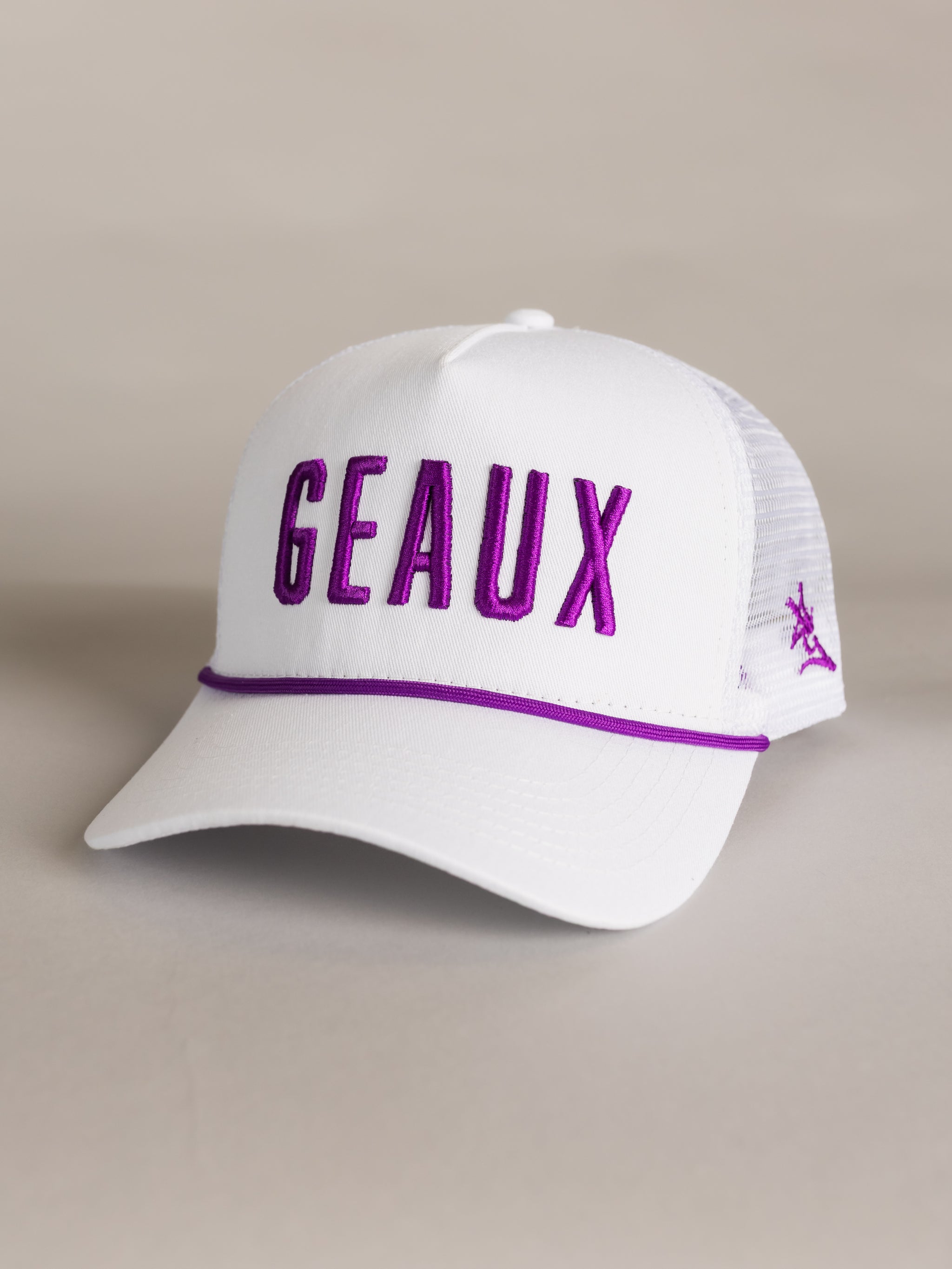 White 'Geaux' Mesh Hat