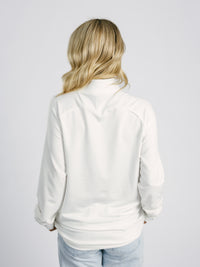 White GS Quarter Zip Pullover