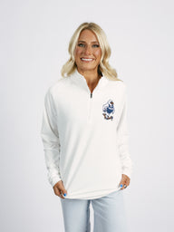 White Strutter Quarter Zip Pullover