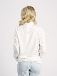 White Strutter Quarter Zip Pullover