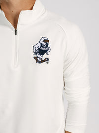 White Strutter Quarter Zip Pullover
