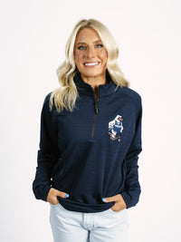 Navy Strutter Quarter Zip Pullover