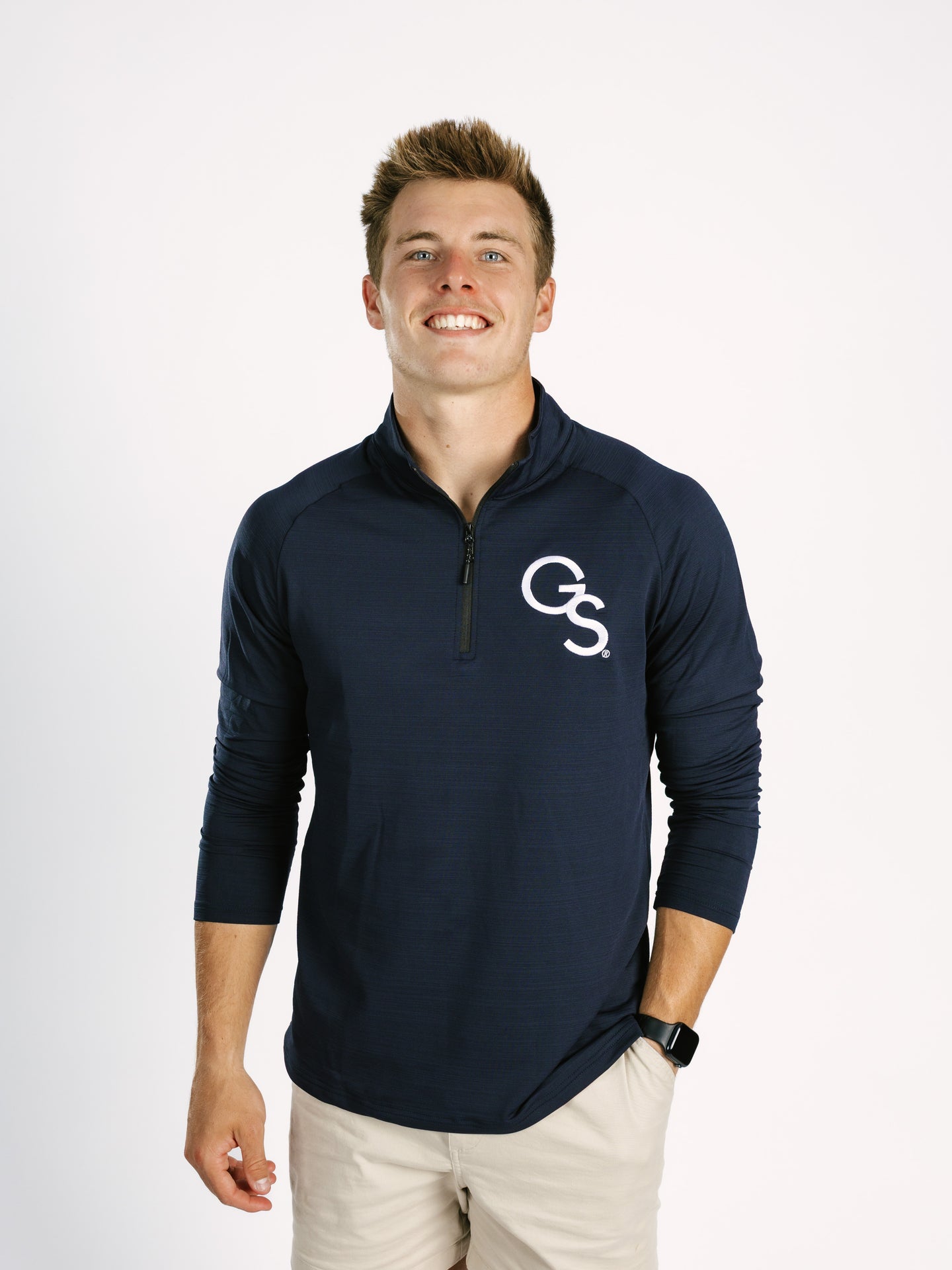 Navy GS Quarter Zip Pullover