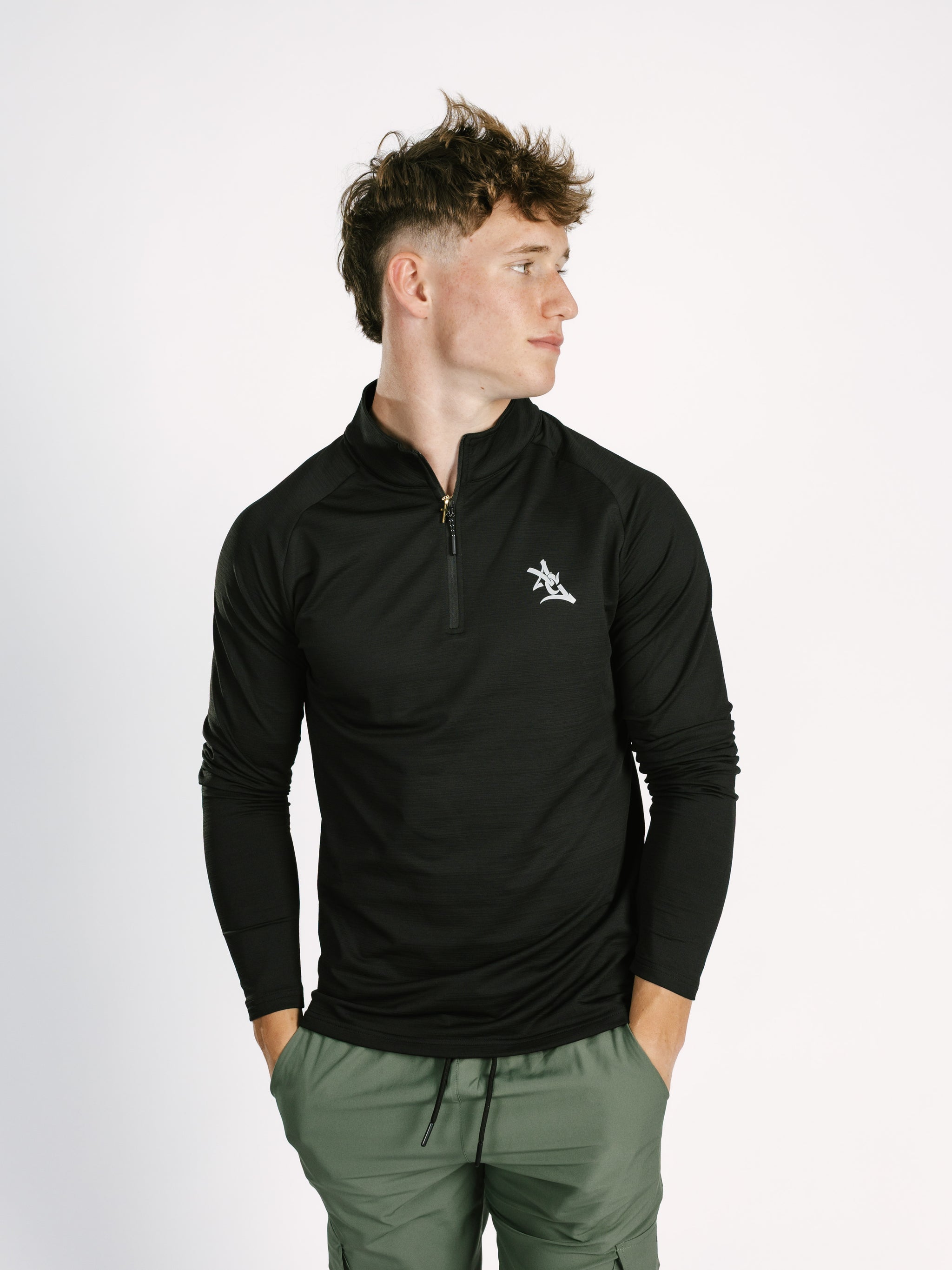 AG Black Quarter Zip