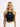 Black Eagle Head High Neck Active Top