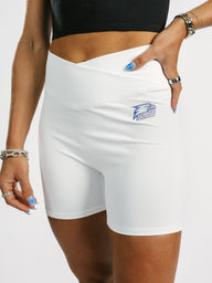 White Eagle Head Biker Shorts