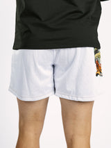 White AG Graphic Mesh Gym Short