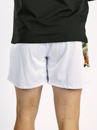 White AG Graphic Mesh Gym Short