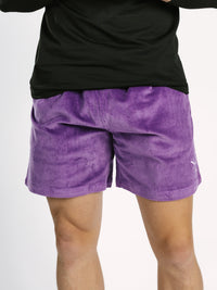 Purple Corduroy Shorts