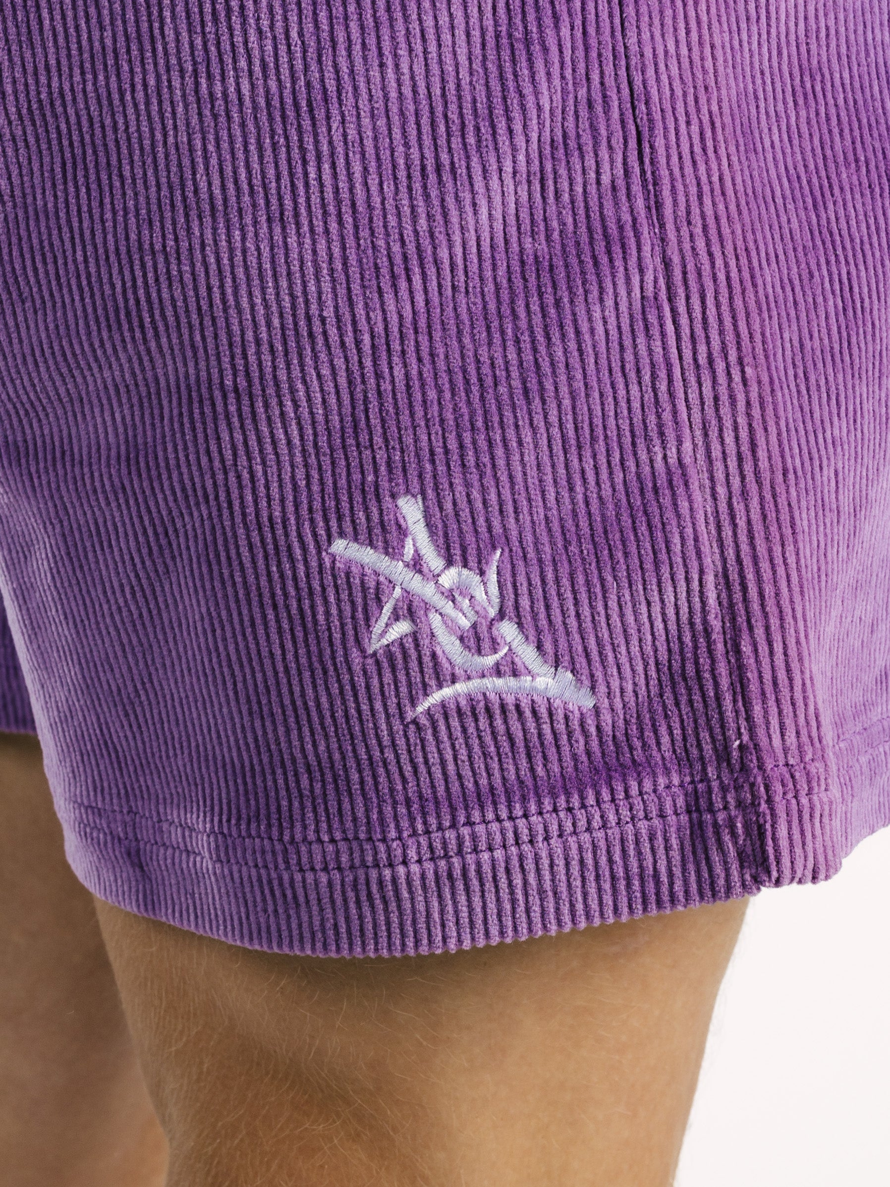 Purple Corduroy Shorts