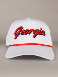 White 'Georgia' Script Hat