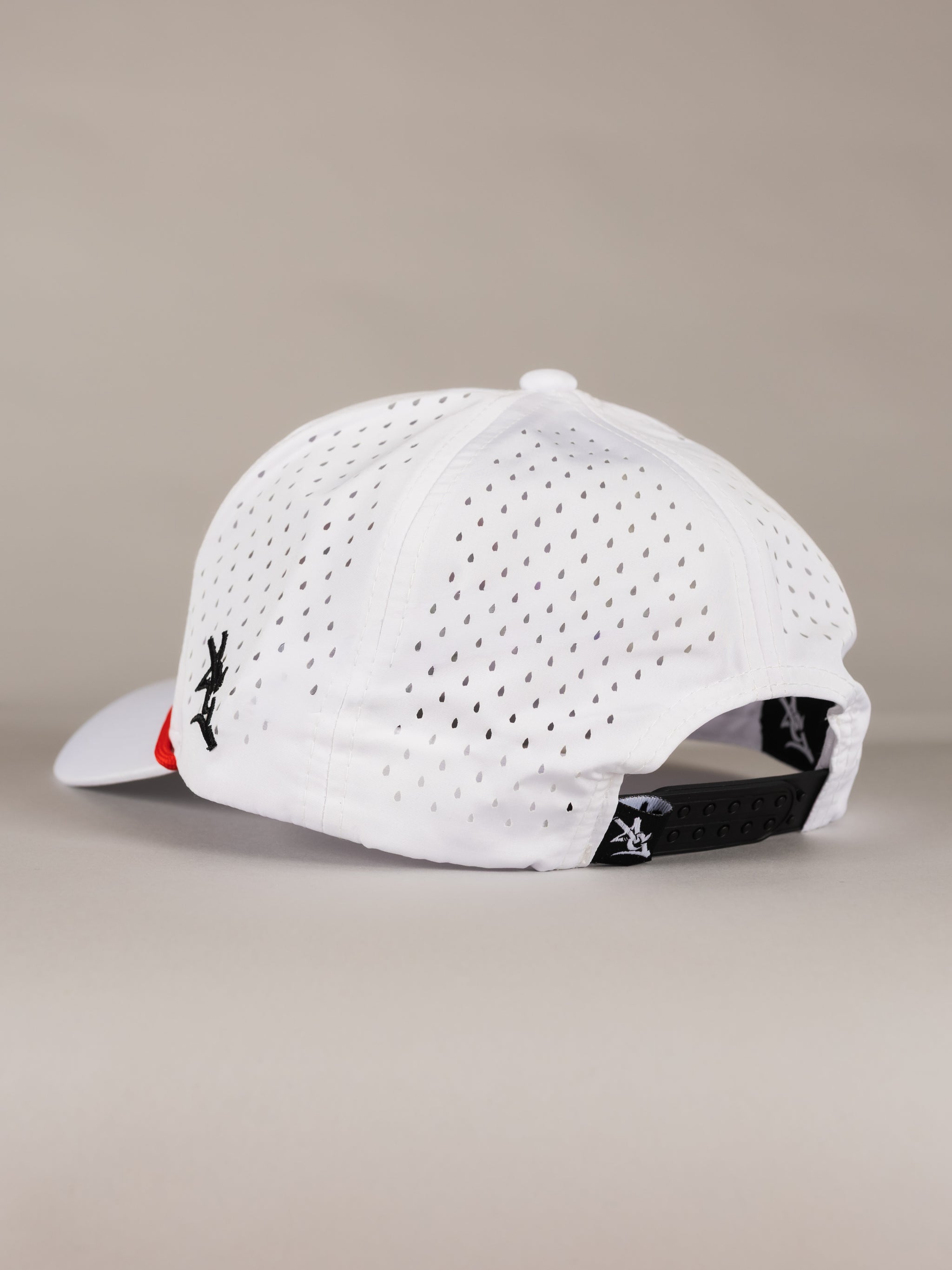 White 'Georgia' Script Hat