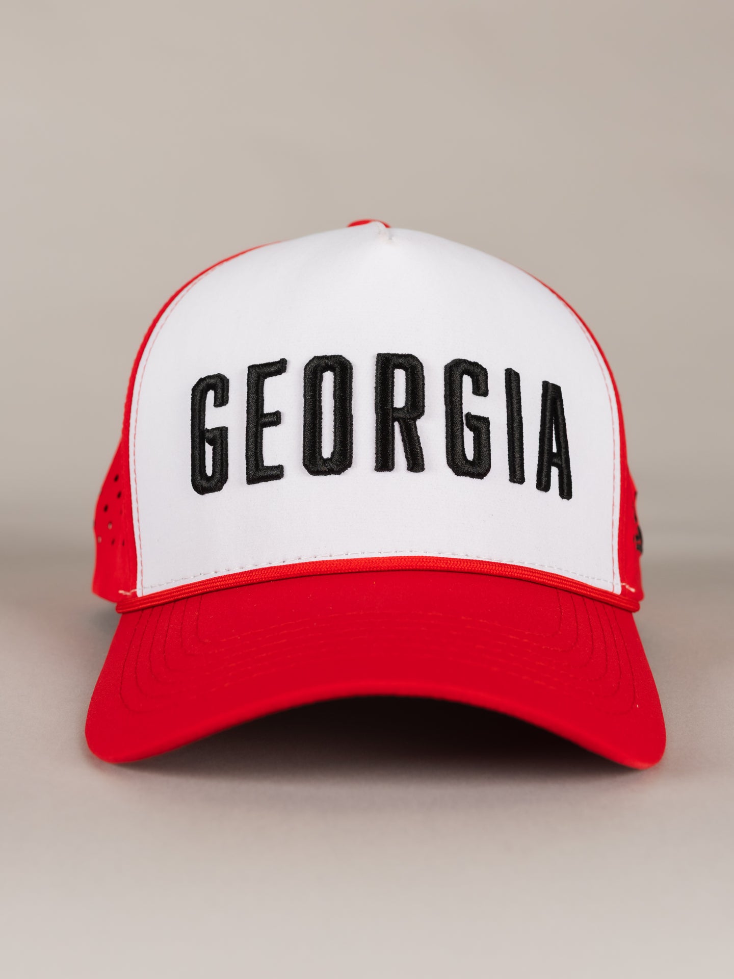 White and Red 'Georgia' Hat
