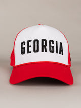 White and Red 'Georgia' Hat