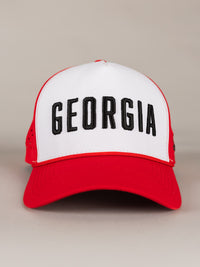 White and Red 'Georgia' Hat