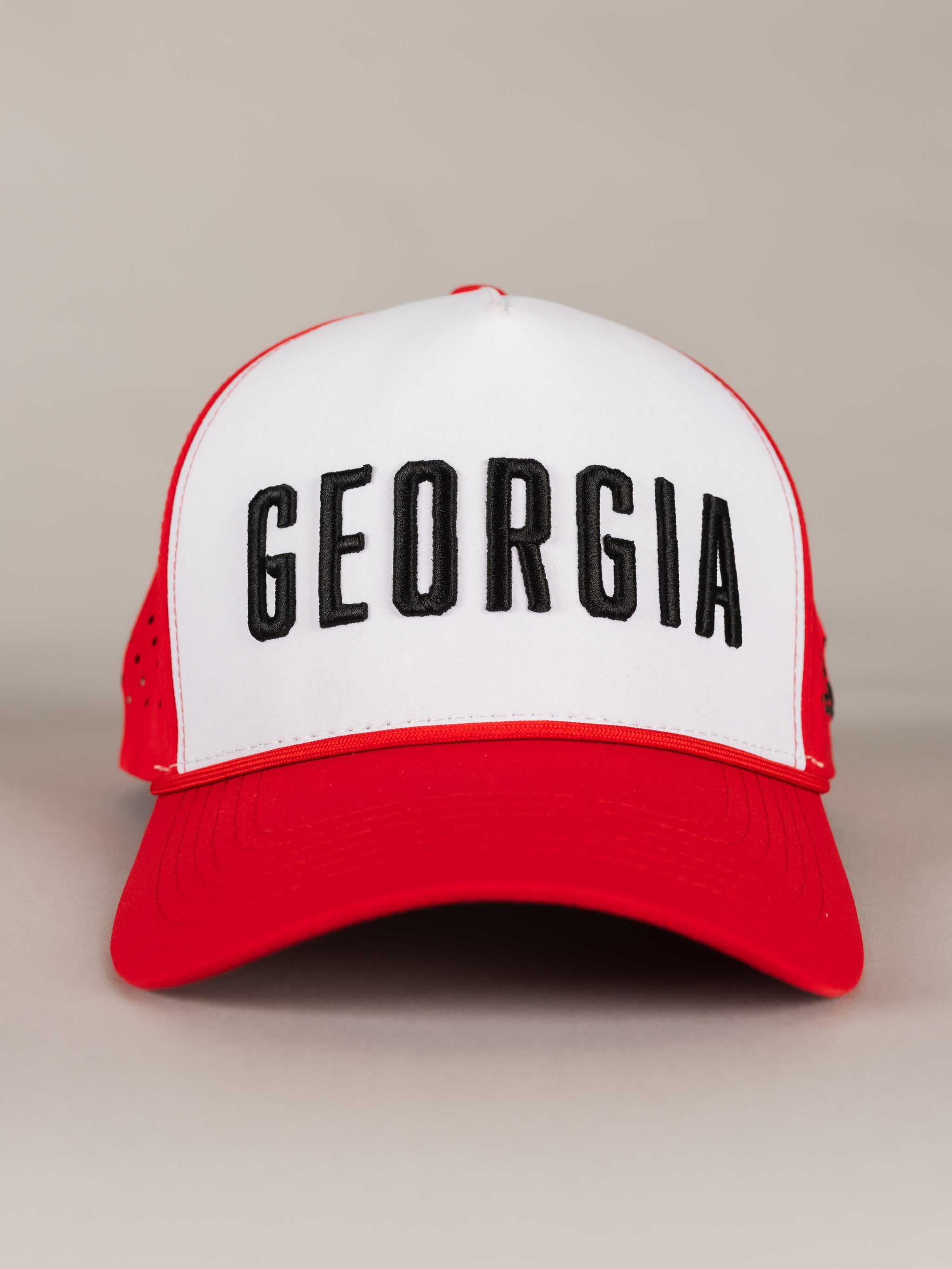 White and Red 'Georgia' Hat