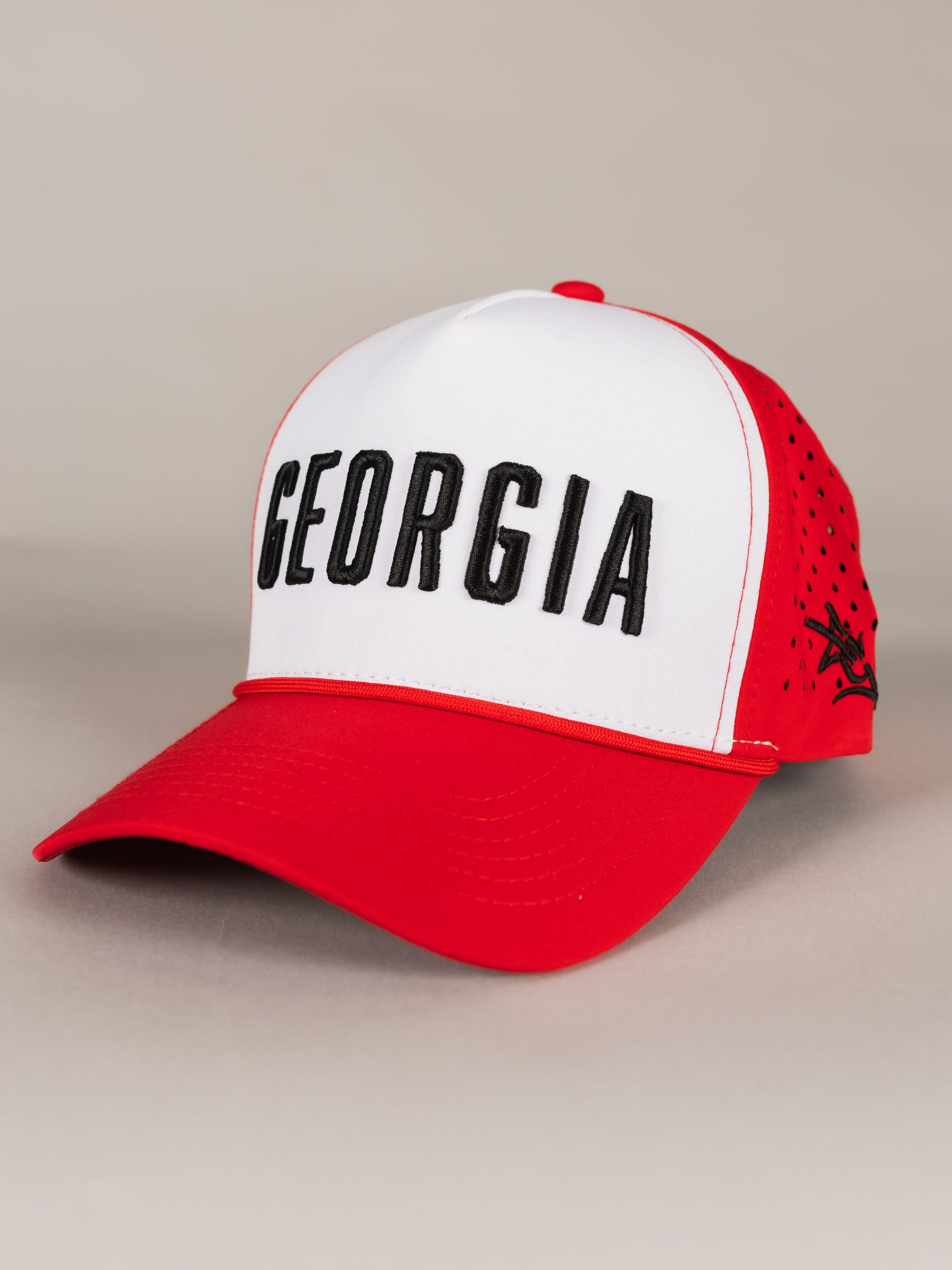 White and Red 'Georgia' Hat