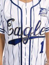 Navy & White Stripe Eagles Baseball Jersey