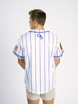 Navy & White Stripe Eagles Baseball Jersey