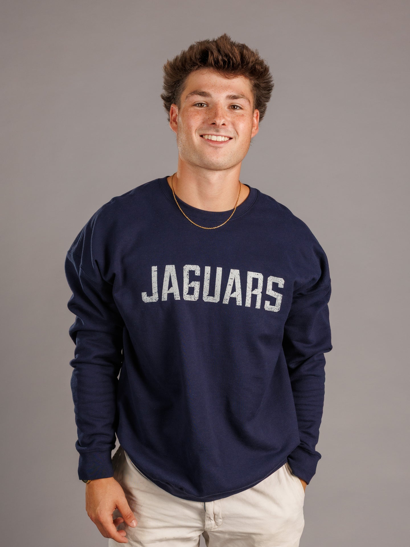 Navy Jaguars Crewneck