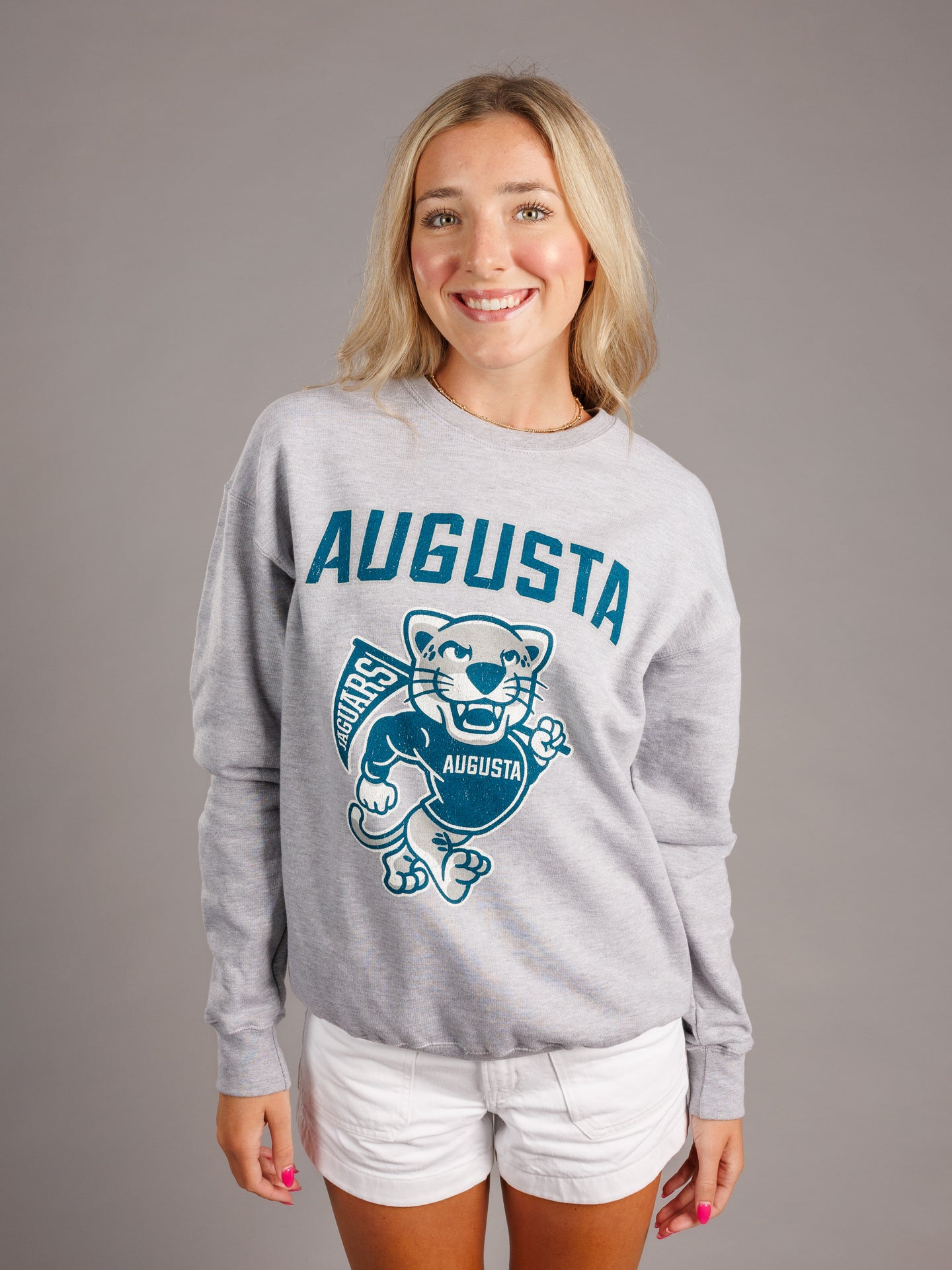 Gray Augusta Walking Jag Crewneck