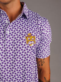 Checkered Vintage Mike LSU Polo