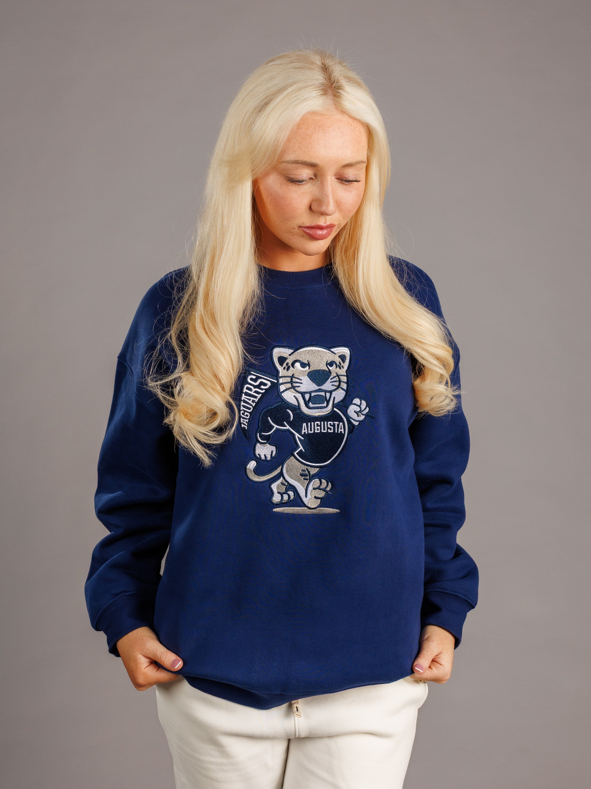 Navy Walking Jag Heavyweight Crewneck