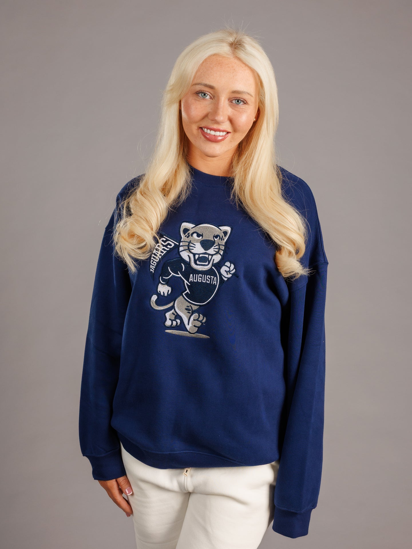 Navy Walking Jag Heavyweight Crewneck