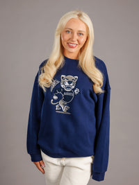 Navy Walking Jag Heavyweight Crewneck