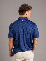 Navy Dotted AU Polo