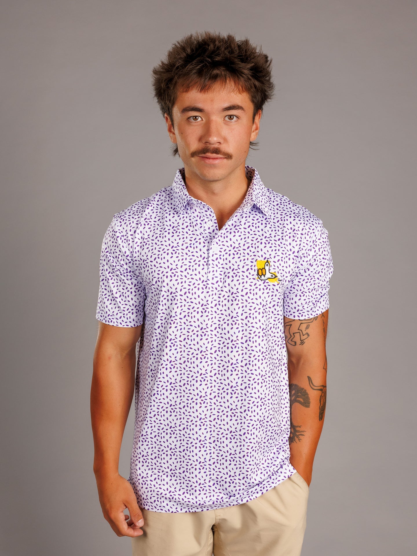 Splatter LSU Paw Polo