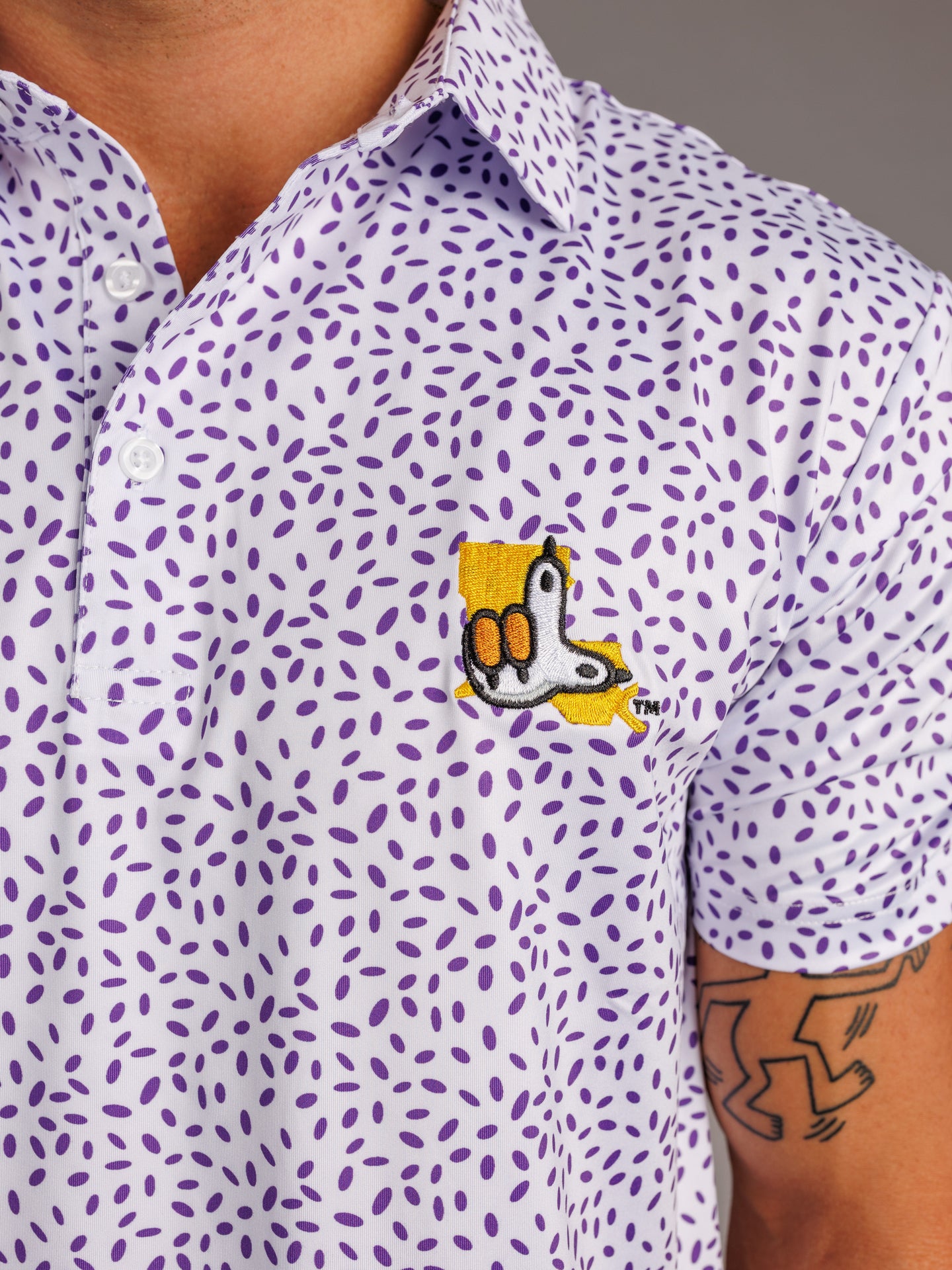 Splatter LSU Paw Polo