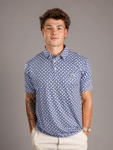 Navy and White Checkered AU Polo