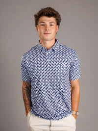 Navy and White Checkered AU Polo