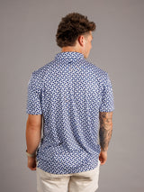 Navy and White Checkered AU Polo