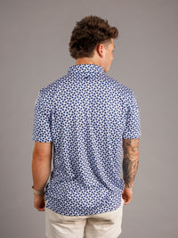 Navy and White Checkered AU Polo